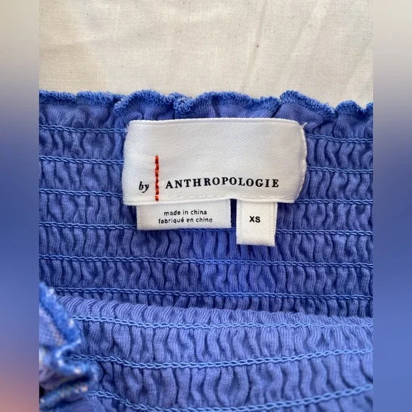 Like New Anthropologie Tube Top with Tie Shoulder Straps - Picture 2 of 3